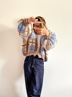 Yarn: The Wool in Taupe, Dusty Blue, Sand, and White
Knitter: beatificbrenda