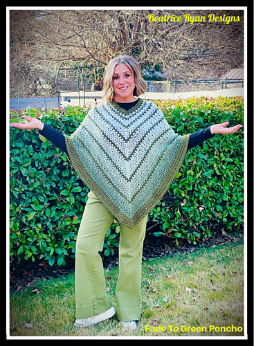 Fade To Green Poncho