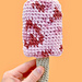Crochet Paleta (Strawberry Popsicle) pattern 