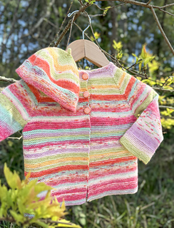 Size 2 knit in Estelle Evolution Celebration Sock Q60201 - Tropical.