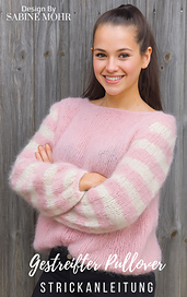 Knit sweater chunky rose cream