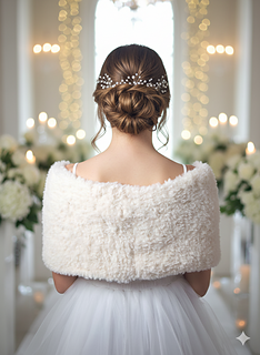 Knit loop for brides in fur look
