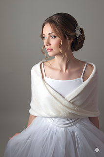 Knit loop made with baby alpaca soft ivory