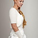 Bridal knit jacket with short sleeve pattern