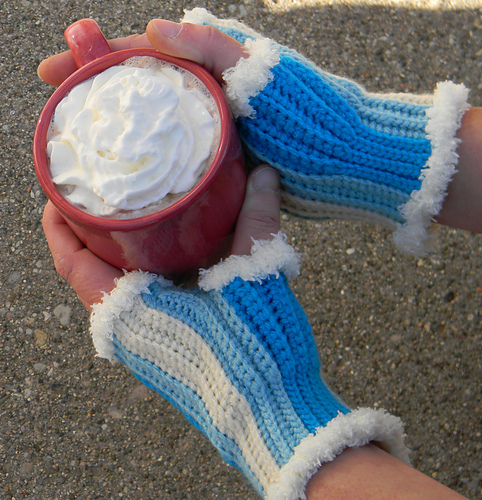 Unisex Beginner Fingerless Gloves or Wristers photo 2