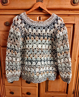 Ravelry Bekkfek S Scrappy Granny Stitch Sweater Neutrals Bod