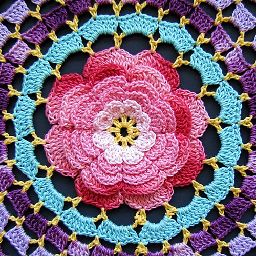 Radiant Rose Mandala Doily photo 8