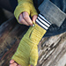 Palm side of mitts, with buttoned welt.