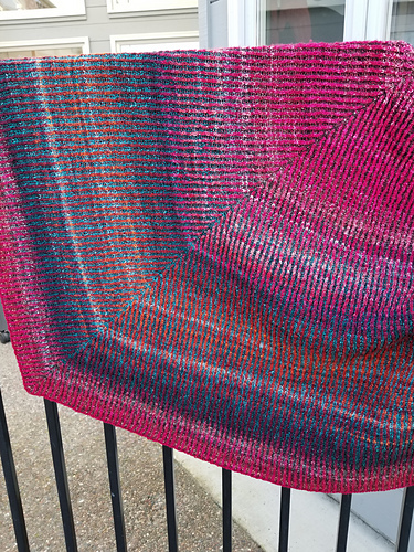 blooming brioche shawl