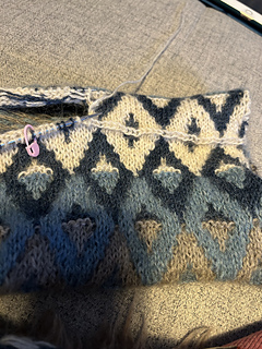 Modified 3 needle bind off as in pattern 