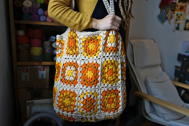 Unusual Granny Square Tote Bag