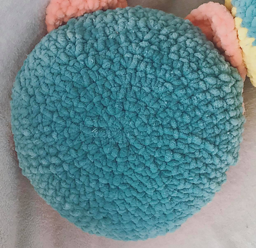 Backside of the pillow