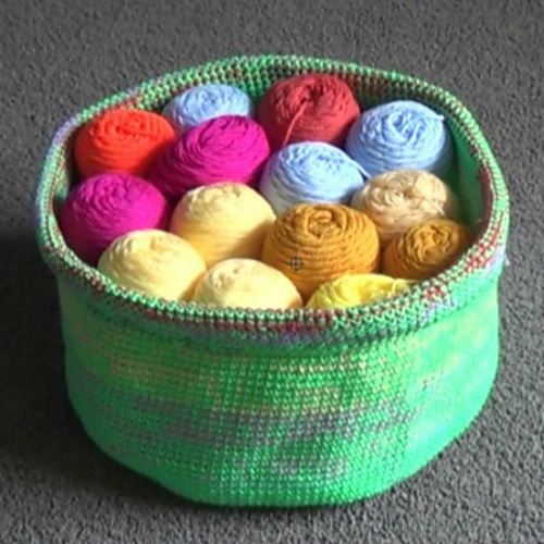 Ravelry Yarn Basket pattern by Crochet with Clare