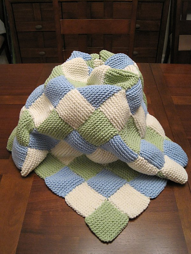 Patchwork Garter Baby Throw photo 2
