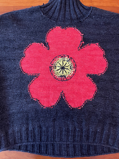 WS of motif after embroidering and completing bottom hem