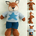 Fox in a star sweater pattern 