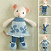 Mouse in a flowered dress pattern 