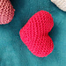 Handknitted little heart pattern