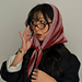 scallop striped triangle scarf pattern 