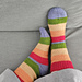 Rainbow Scrappy Socks pattern 