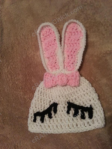 Chibi Sleeping Bunny with Bow Lue - cRAfterChick.com 2013