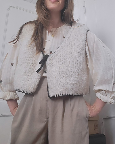 最終値下げ　MOUTON LIKE KNIT VEST アメリビンテージ 即完売のMOUTON LIKE KNIT VESTが緊急再販売決定♡ | 黒石奈央子