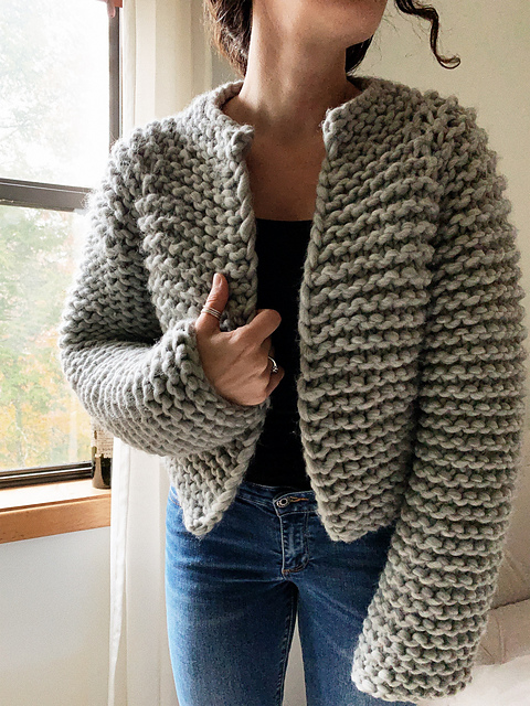chunky knit jacket