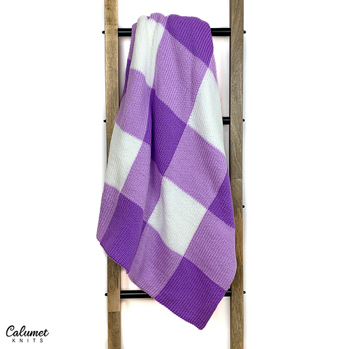 Ravelry Gingham Blanket on Addi Express pattern by Mary Moilanen