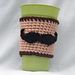 Mustache Coffee Cozy pattern 