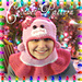 515 Sock Monkey Hat with attached neck warmer photo 4