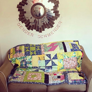 first quilt! eyeblaster march 2021