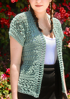 Summer's End Short Sleeve Cardigan Crochet Pattern