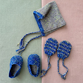 Pure Bliss Bonnet, Booties and mitts set