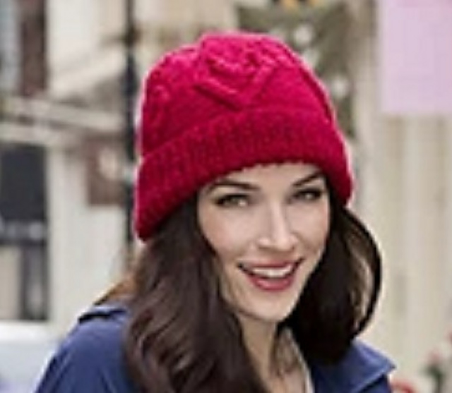 Cabled Heart Hat