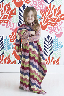 Ravelry: Child's Chevron Throw #80787AD pattern by Lion Brand Yarn