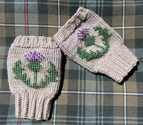 Outlander Thistle Fingerless Mitts