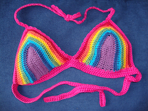 Striped Swimsuit With Seashells photo 2