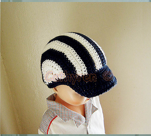 Ravelry Baby and child Bike Cap, Sports Cap pattern by Cathy Ren