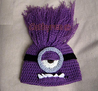 Ravelry: Cute Evil Minion Halloween Hat 