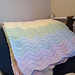 Rainbow of Pastels Waves Baby Blanket pattern 