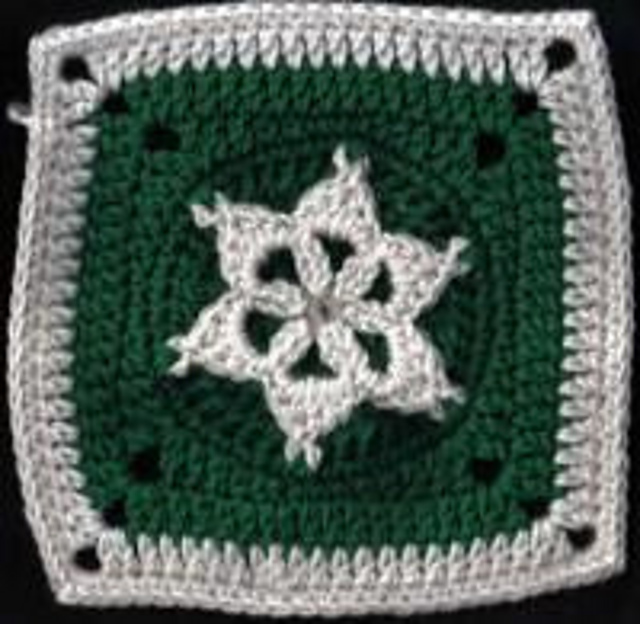 Starry Snowflake Square