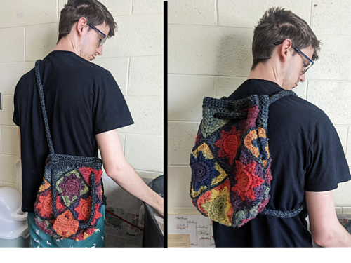 Motley motif convertible backpack crossbody bag photo 2