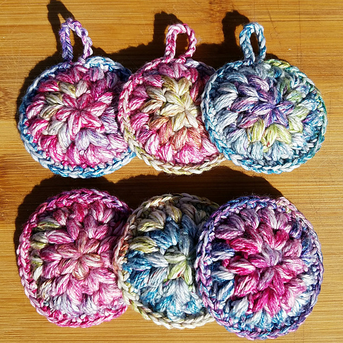 Ravelry Crocheted Face Wash Scrubby pattern by The Homey Hookeup