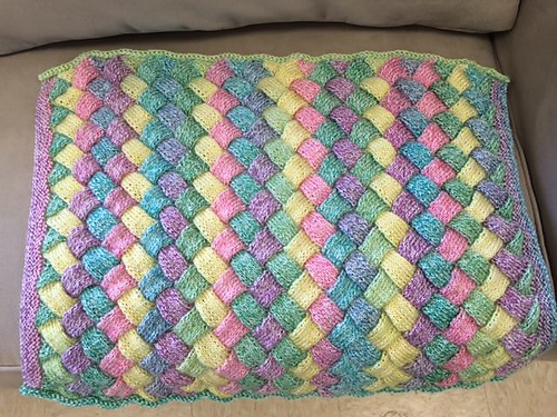 Entrelac Baby Blanket photo 7