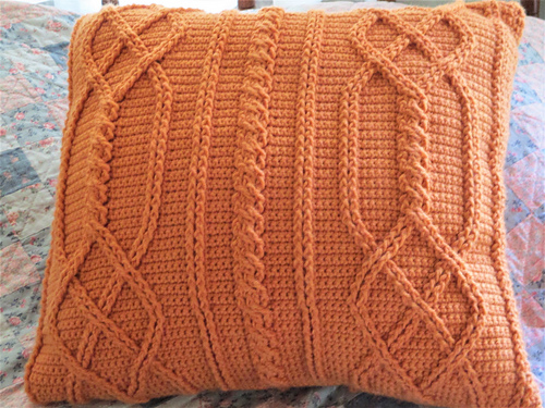 Cable Diamond Pillow photo 2