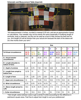 Gingham Pullover schematic - imperial
