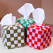 Checkerboard Tissue Box Cover pattern 