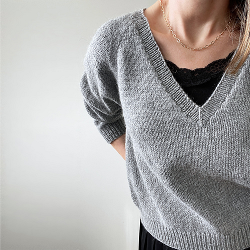 Ravelry: Basic V Neck Pullover pattern by Cleome Smith