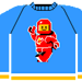 Walking Lego Spaceman pattern 