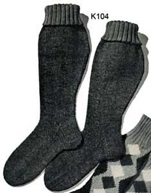 Ravelry Men's Hunting Socks K104 pattern by The Spool Cotton Company
